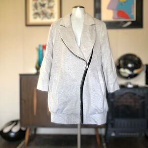 RACHEL Rachel Roy angora/wool blend asymmetrical cocoon coat size L
